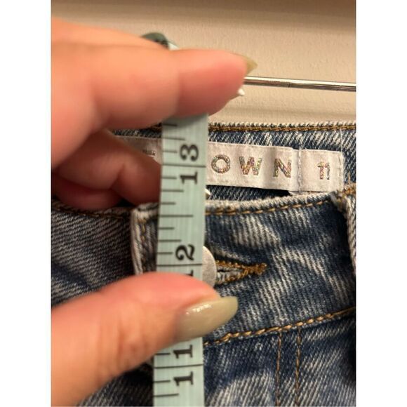 Tinseltown wide-leg butterfly print hippie jeans sz 11 / 8 Flower Rainbow Arts - Picture 5 of 7